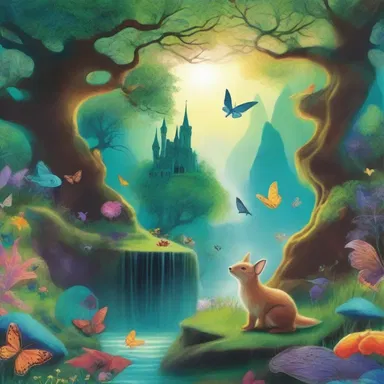 The writer's vivid description depicts a magical world filled with enchanting creatures and mystical landscapes.