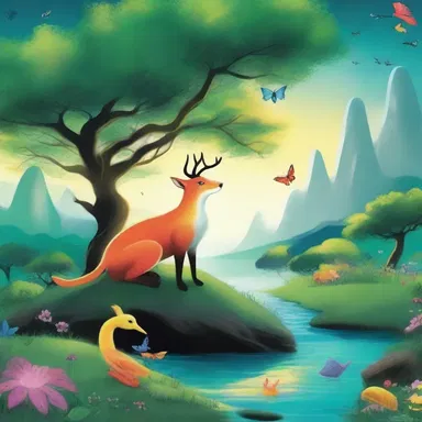 The writer's vivid description depicts a magical world filled with enchanting creatures and mystical landscapes.