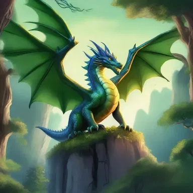 The illustrator created stunning artwork to depict the majestic dragon soaring over the enchanted forest in the fantasy book cover.