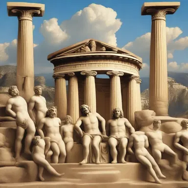 According to the Greek mythology, the gods resided on Mount Olympus amidst a collection of bric-a-brac.