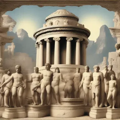 According to the Greek mythology, the gods resided on Mount Olympus amidst a collection of bric-a-brac.