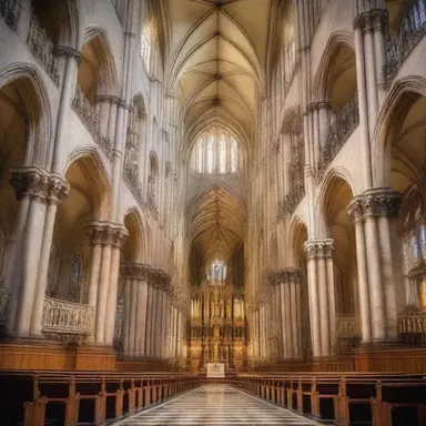 The majesty of the cathedral's architecture left worshippers in awe.