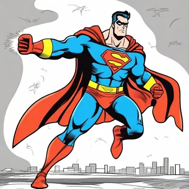 The cartoon artist exaggerated the majesty of the superhero's powers.