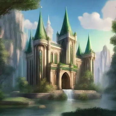 In the kingdom of elves, the majestic palace stood as a symbol of majesty and power.