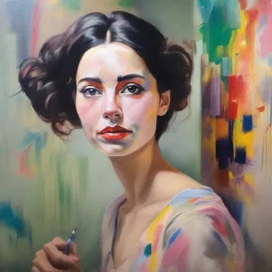 Although her painting skills were tolerably good, the artist felt she could improve in expressing her emotions through art.