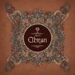 Create a logo representing a restaurant, incorporating an Iranian carpet design and the name 'Tehran'.