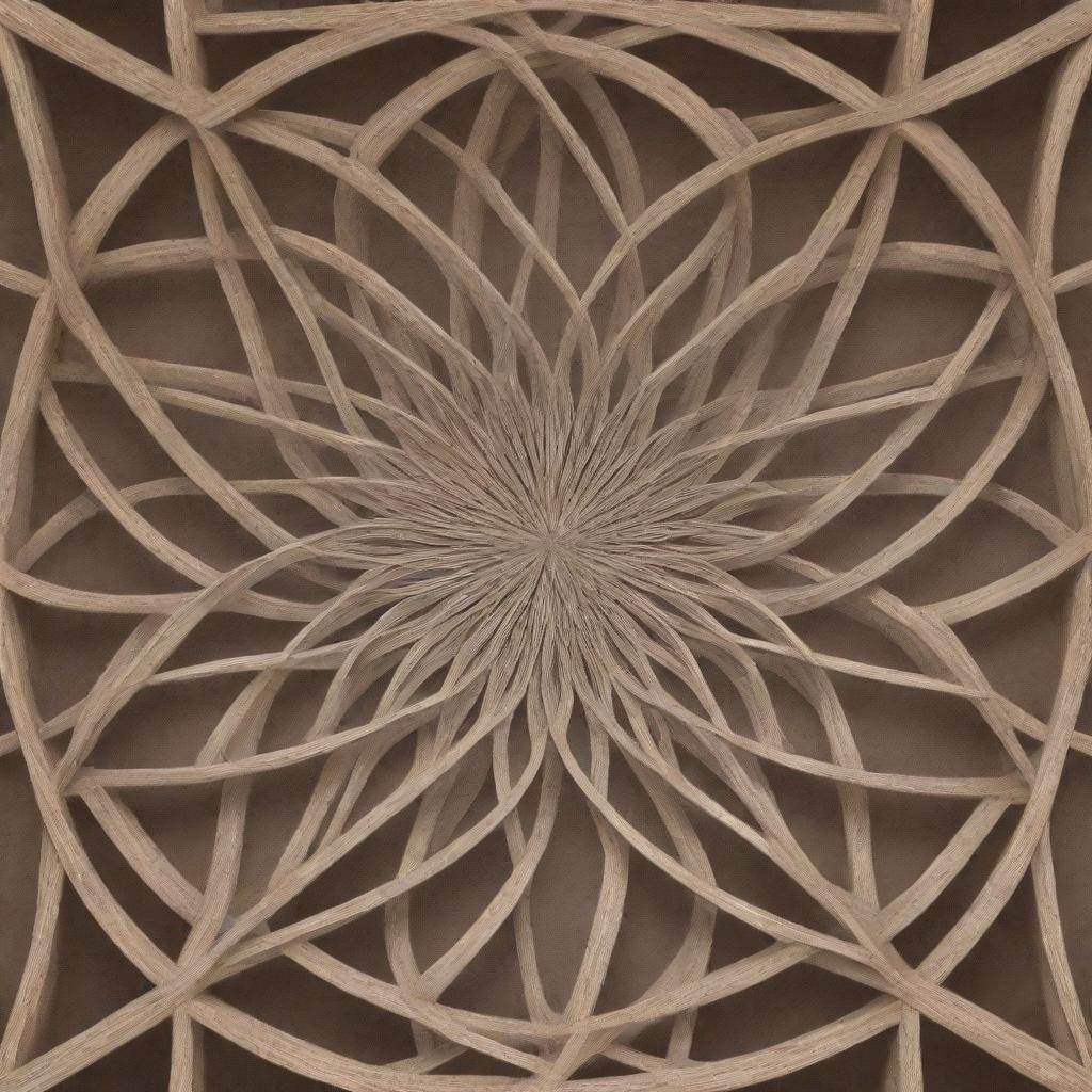 Generate an image of a three-dimensional illusion with intricate geometric patterns.