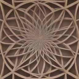 Generate an image of a three-dimensional illusion with intricate geometric patterns.