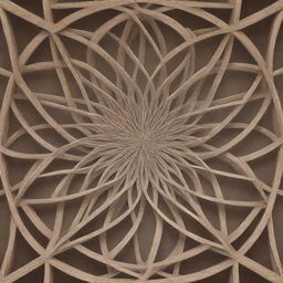 Generate an image of a three-dimensional illusion with intricate geometric patterns.