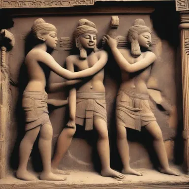 According to ancient mythology, the gods punished humans by subjecting them to bonded labor as a form of retribution.