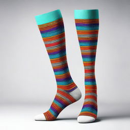 A high-quality digital art image showcasing a pair of long socks