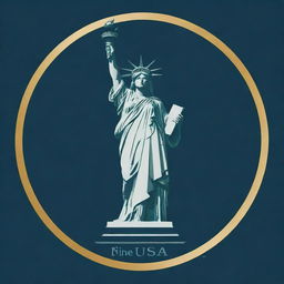 A visually striking logo featuring the Statue of Liberty along with the text 'USA Publishing House'.