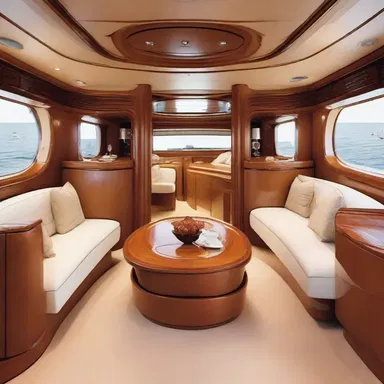 The architect incorporated a beautiful carved gunnel into the design of the yacht.