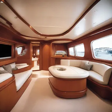 The architect incorporated a beautiful carved gunnel into the design of the yacht.