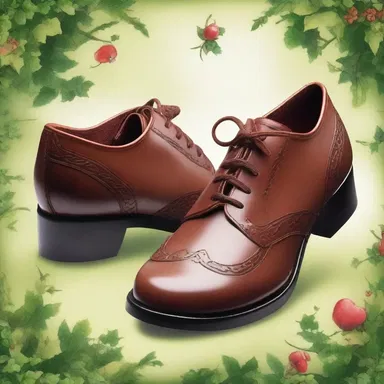 In the magical realm of elves and fairies, the creatures wore saddle shoes made from enchanted leather.