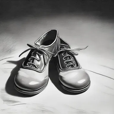 As the protagonist walked through the haunted mansion, she stumbled upon a pair of old, worn-out saddle shoes that sent shivers down her spine.
