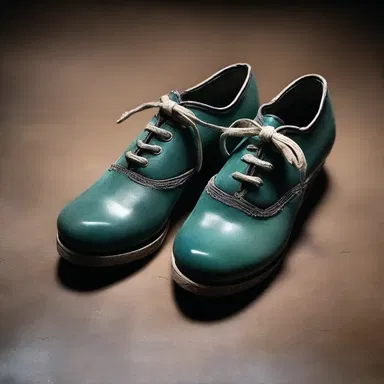 As the protagonist walked through the haunted mansion, she stumbled upon a pair of old, worn-out saddle shoes that sent shivers down her spine.