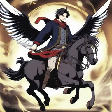 In the anime series, the protagonist's steed possessed supernatural powers and helped him defeat his enemies.