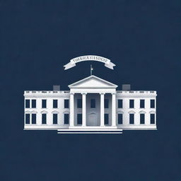 Create a representative image of USA Publishing House's logo that seamlessly incorporates the White House.