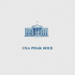 Create a representative image of USA Publishing House's logo that seamlessly incorporates the White House.