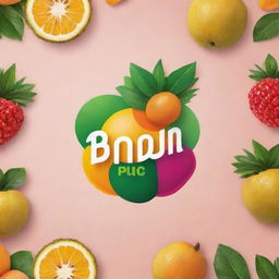 Design a vibrant and lively logo for a Brazilian juice brand, incorporating elements of tropical fruits and Brazilian culture.