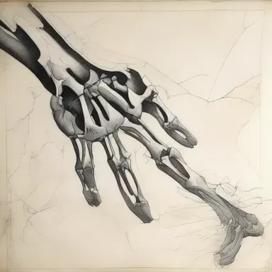 The artwork depicted a simple fracture with accurate detailing of the broken bones.