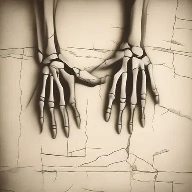 The artwork depicted a simple fracture with accurate detailing of the broken bones.