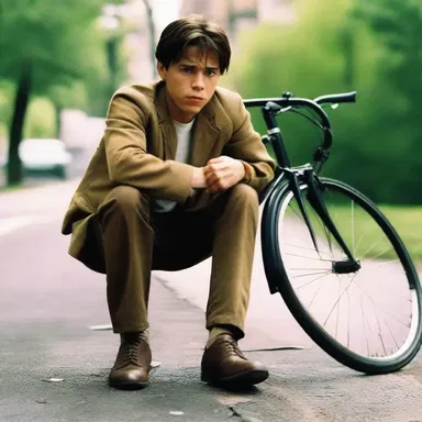In the movie, the main character suffered from a simple fracture after falling from a bicycle.