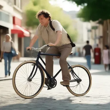 In the movie, the main character suffered from a simple fracture after falling from a bicycle.