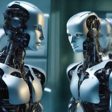 The movie portrayed reification through the use of special effects to show humans being transformed into emotionless robots.