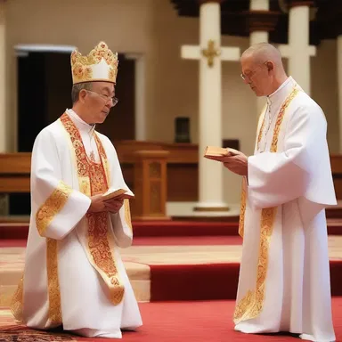 During the ceremony, the priest will stick about to bless the congregation.
