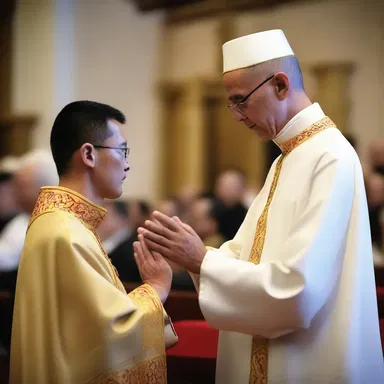 During the ceremony, the priest will stick about to bless the congregation.