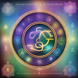 This is a digital art image of high quality, featuring the title 'GGF'S GUIDE TO SPIRITUALITY' in an ethereal, esoteric style