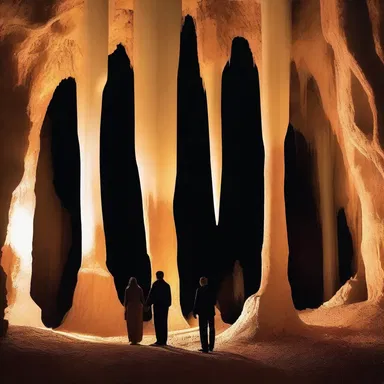 The couple held hands as they admired the beautiful stalagmites in the cave, creating a romantic atmosphere.