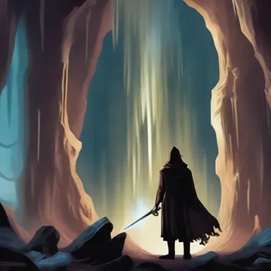 The protagonist ventured into a mystical cavern adorned with shimmering stalagmites, transporting him to a fantastical realm.