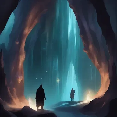 The protagonist ventured into a mystical cavern adorned with shimmering stalagmites, transporting him to a fantastical realm.