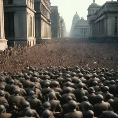 The movie portrayed a dystopian society where democracy was suppressed, and the protagonists fought to restore freedom and majority rule.