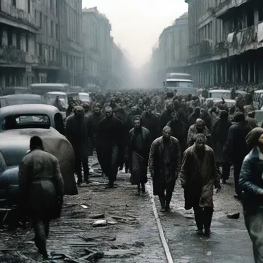 The horror movie depicted a dystopian society where democracy had collapsed, leading to widespread chaos and oppression.
