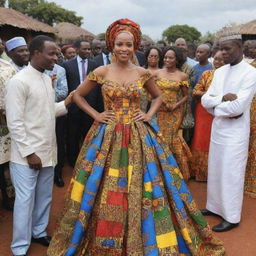 .During the celebration, Amina, adorned in a gown crafted from vibrant African fabrics, caught the prince's eye once again.. African village generatid cartoon