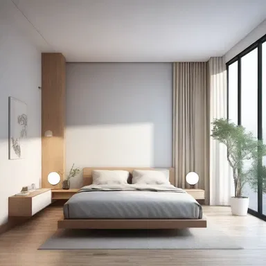 The minimalist design of the room creates an innocuous and serene atmosphere.