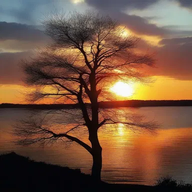 The author used an innocuous metaphor to describe the beauty of the sunset.