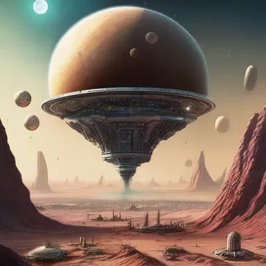 In the science fiction novel, humans colonized the outer planets and established futuristic civilizations.