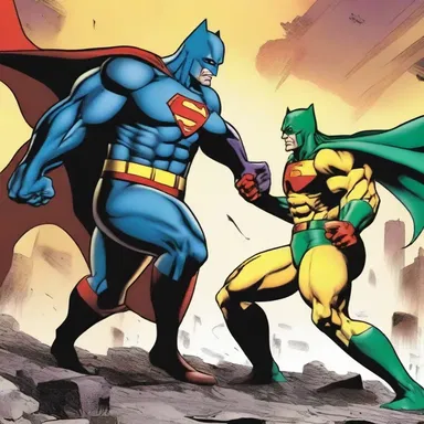 The superhero and supervillain engaged in an epic clash, driven by their enmity and deep-seated ill-will that had been building up for years.