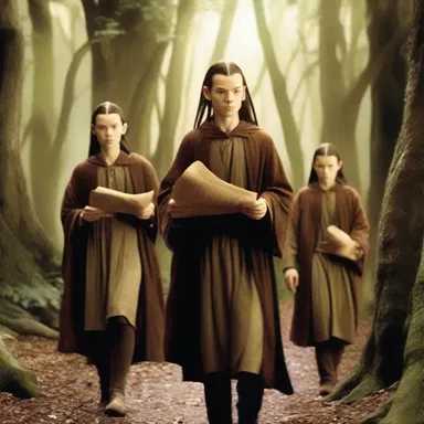 In the magical land of Elrond, young wizards embark on their paper route, delivering enchanted newspapers to the residents.