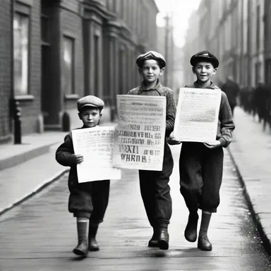 During World War II, children became paperboys to support their families while their fathers were away at war.