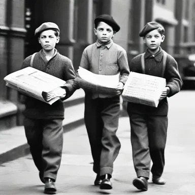 During World War II, children became paperboys to support their families while their fathers were away at war.