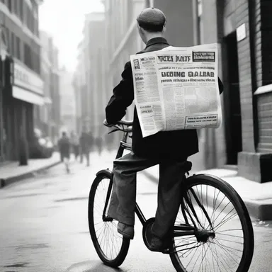 The paper route represents a sacred duty, as the newspaper boy is entrusted with delivering the news to the faithful every morning.