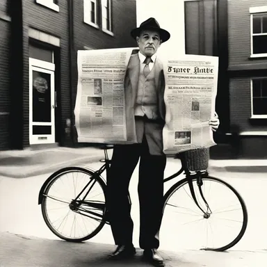 The paper route represents a sacred duty, as the newspaper boy is entrusted with delivering the news to the faithful every morning.
