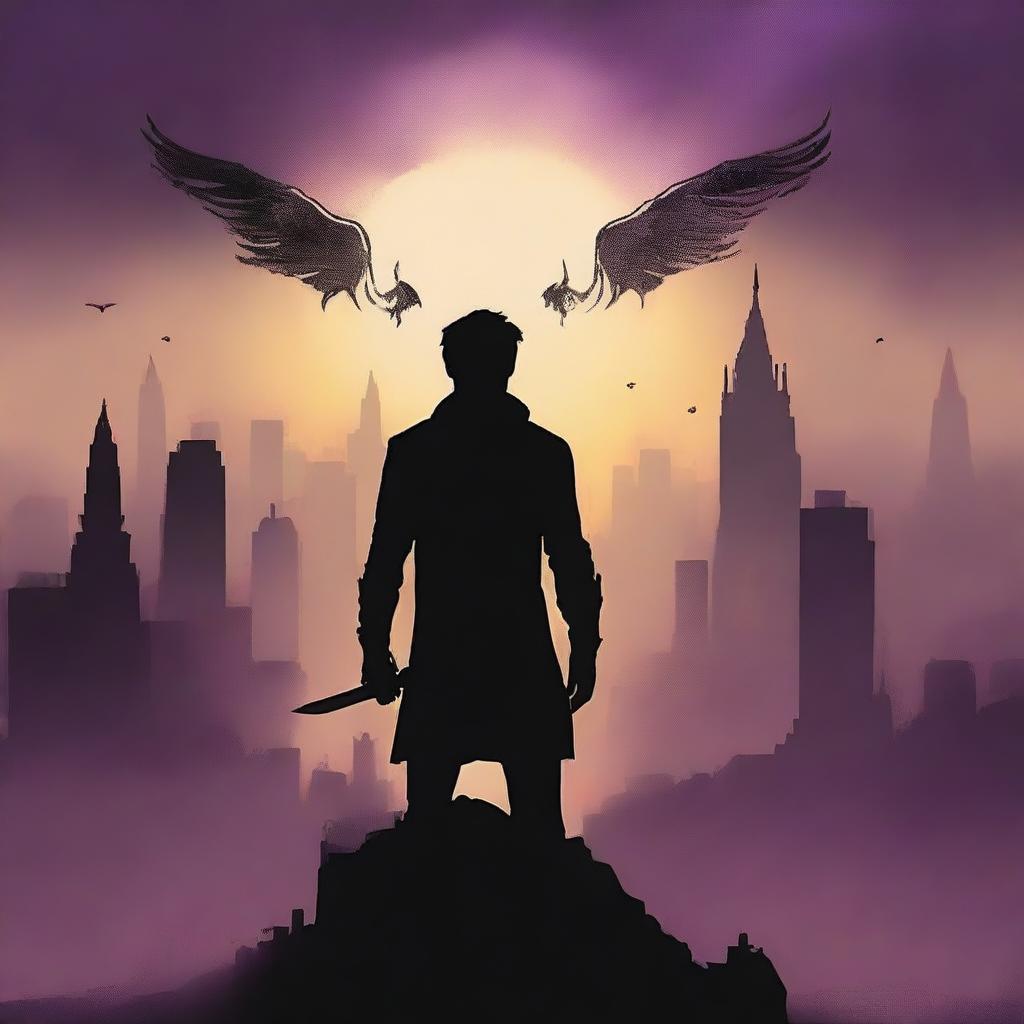 A captivating digital art image for a book cover in the style of Shadowhunters