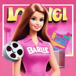 This high-quality digital art is a nod to early 2000s Barbie movie posters